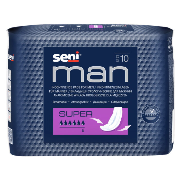 SENI Man Super 6 inkontinenční vložky, 6 kapek, 20 ks