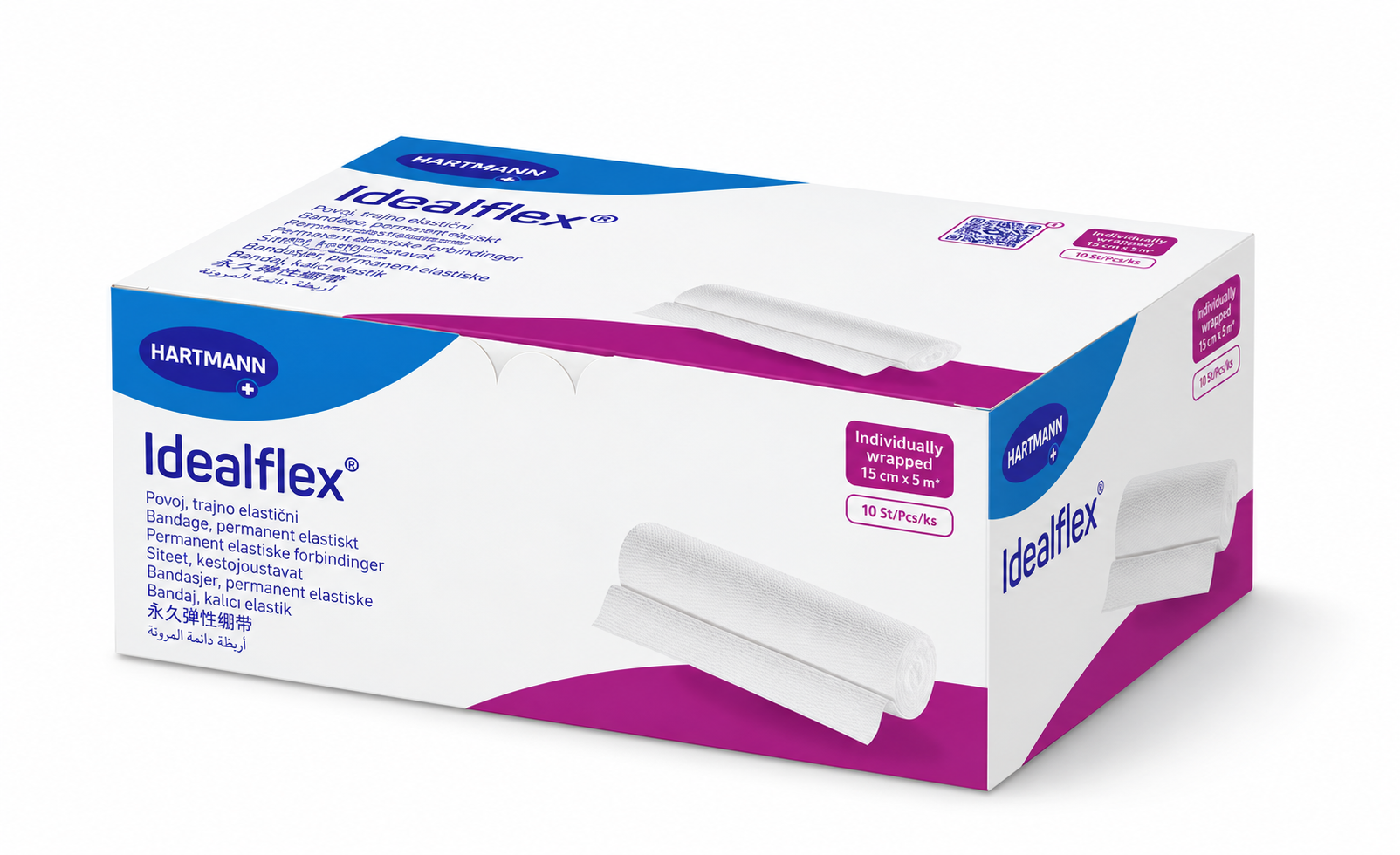Idealflex HARTMANN – elastické krátkotažné obinadlo, 15 cm × 5 m, 1 ks
