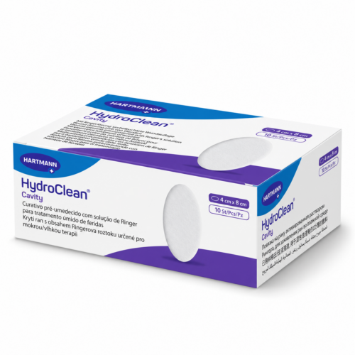 HydroClean Cavity HARTMANN – hydroaktivní čisticí krytí pro hluboké rány, 4 × 8 cm, 10 ks