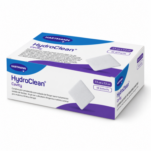 HydroClean Cavity HARTMANN – hydroaktivní čisticí krytí pro hluboké rány, 7,5 × 7,5 cm, 10 ks